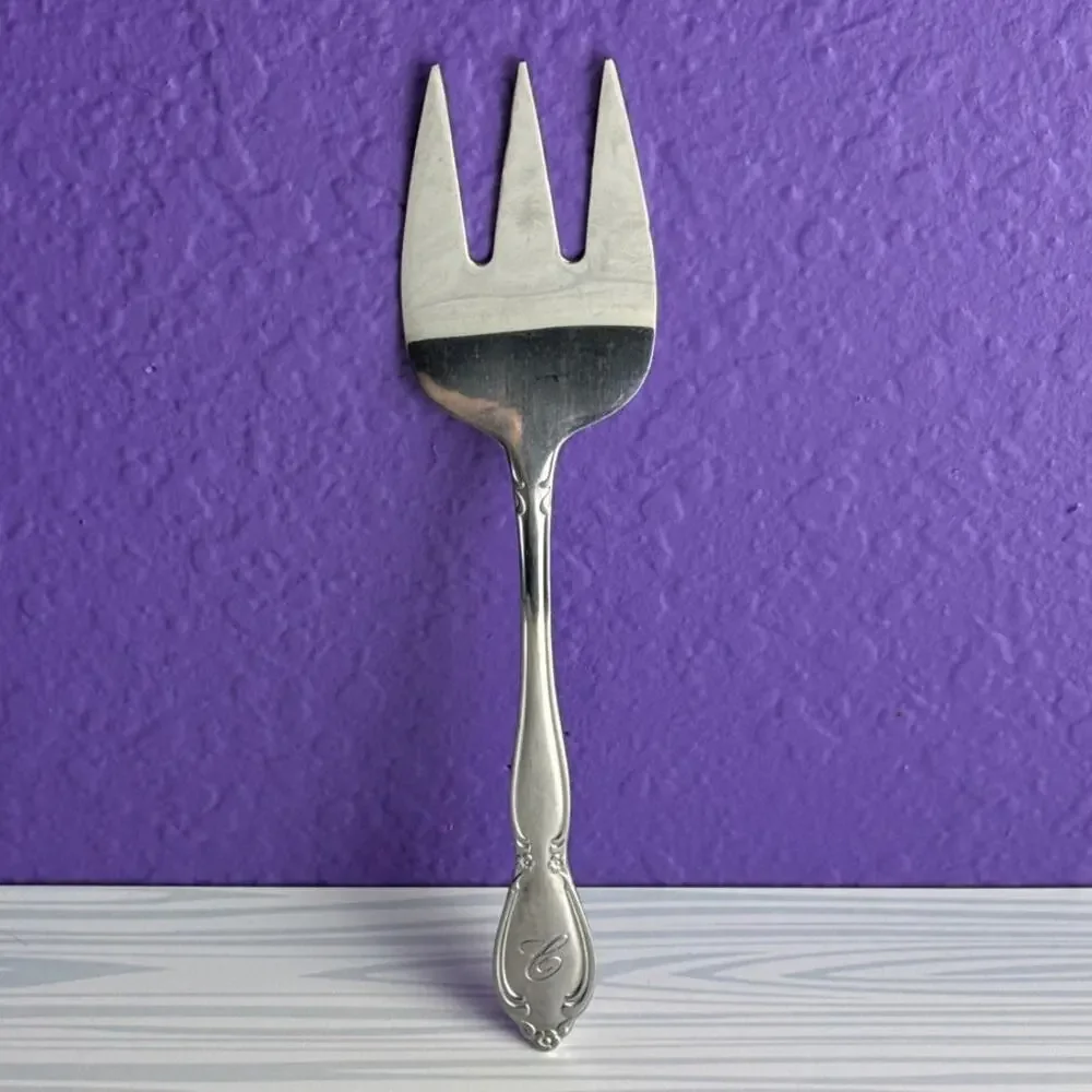 Customcraft Serving Fork Stainless Korea Replacement Flatware Cold Meat MCM
